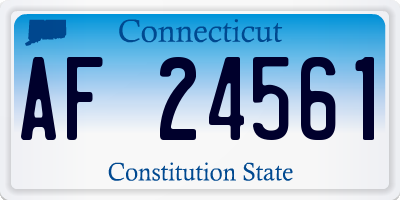 CT license plate AF24561