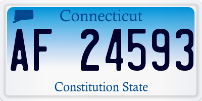 CT license plate AF24593