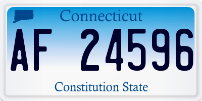 CT license plate AF24596
