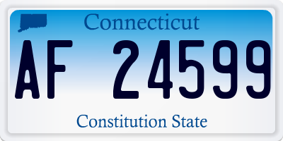 CT license plate AF24599
