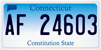 CT license plate AF24603