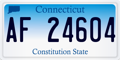 CT license plate AF24604