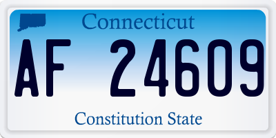 CT license plate AF24609