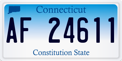 CT license plate AF24611