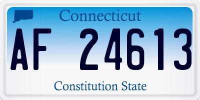 CT license plate AF24613