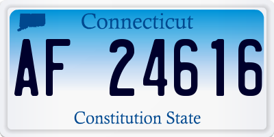 CT license plate AF24616