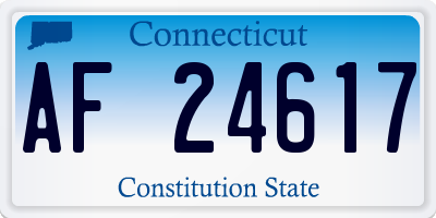 CT license plate AF24617