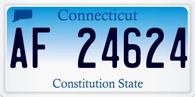 CT license plate AF24624