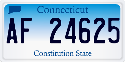 CT license plate AF24625