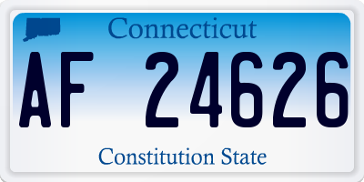 CT license plate AF24626