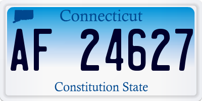 CT license plate AF24627