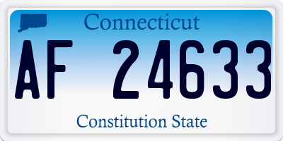 CT license plate AF24633