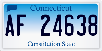 CT license plate AF24638