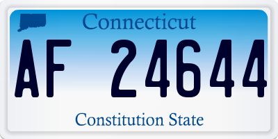 CT license plate AF24644