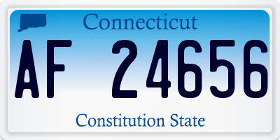 CT license plate AF24656