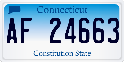 CT license plate AF24663