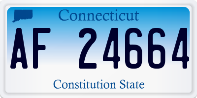 CT license plate AF24664