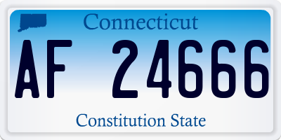CT license plate AF24666