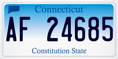 CT license plate AF24685