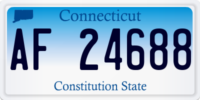 CT license plate AF24688