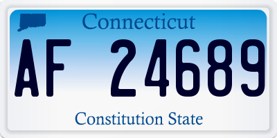 CT license plate AF24689