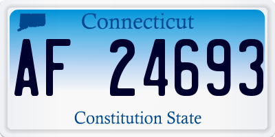 CT license plate AF24693