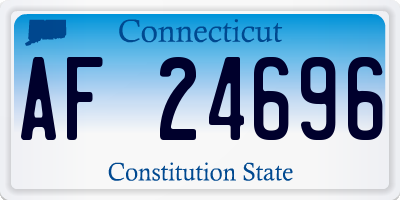 CT license plate AF24696