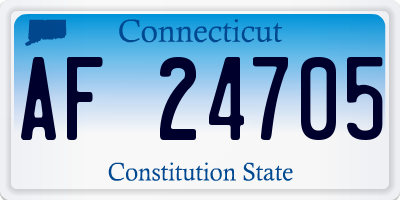 CT license plate AF24705
