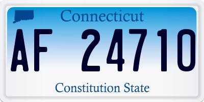 CT license plate AF24710