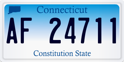 CT license plate AF24711