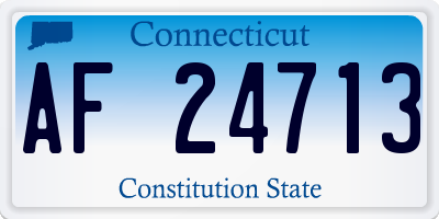 CT license plate AF24713