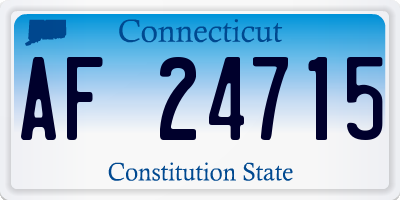 CT license plate AF24715