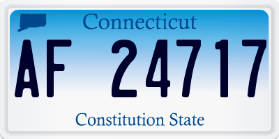 CT license plate AF24717