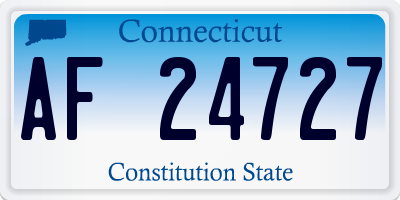 CT license plate AF24727