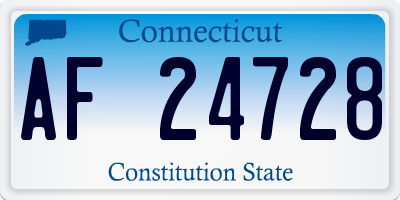 CT license plate AF24728