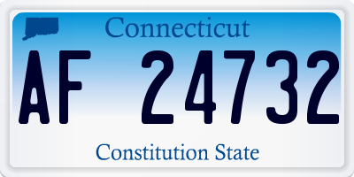 CT license plate AF24732