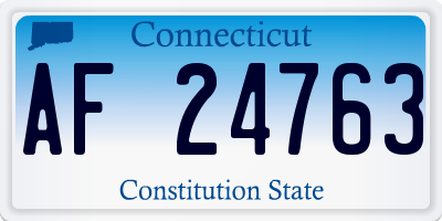 CT license plate AF24763