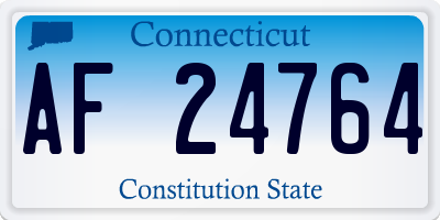 CT license plate AF24764