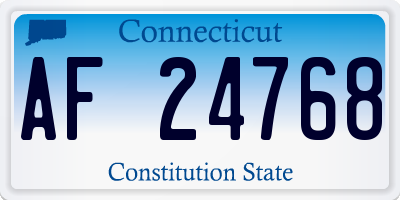 CT license plate AF24768