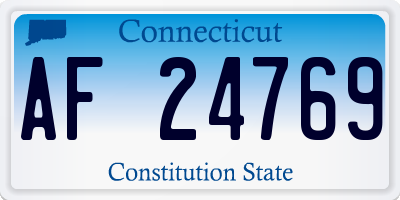 CT license plate AF24769