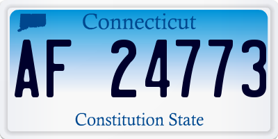 CT license plate AF24773