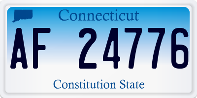 CT license plate AF24776