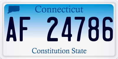CT license plate AF24786
