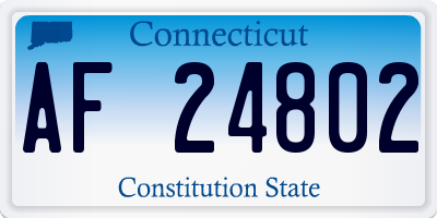 CT license plate AF24802