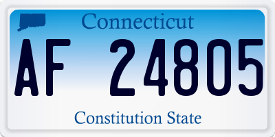 CT license plate AF24805