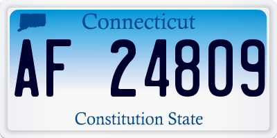 CT license plate AF24809