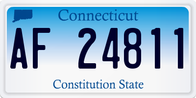 CT license plate AF24811