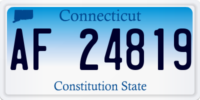 CT license plate AF24819