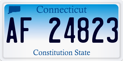CT license plate AF24823