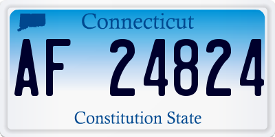 CT license plate AF24824